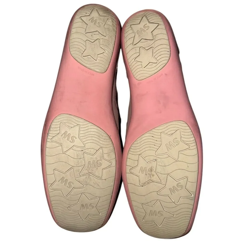 Stuart Weitzman Women's Pink Lace Up Size‎ 8 Narrow Shoes